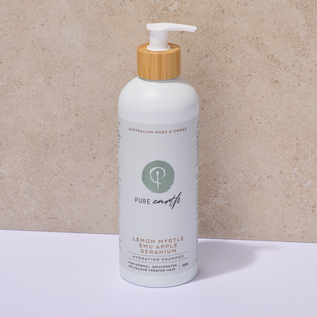 Pure Earth natural hydrating shampoo plastic free packaging Australia gentle cleansing shampoo for soft healthy hair