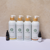 Pure Earth natural skincare and haircare bundle Australia low tox shampoo conditioner body wash serum and facial oil set