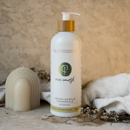Pure Earth Natural Hand Wash with Lemon Myrtle, gentle, vegan, cruelty-free, plastic-free, refillable
